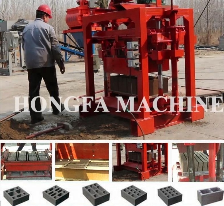 QTJ4-35 brick making machinery Small Manual Moulding Cheap Concrete Hollow Block Making Machine QTJ4-35 cement block machine