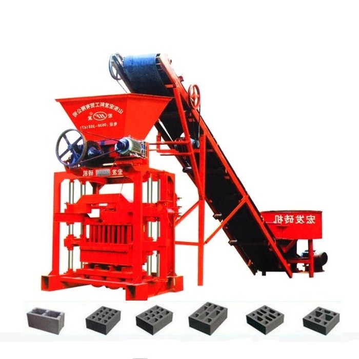 QTJ4-35 brick making machinery Small Manual Moulding Cheap Concrete Hollow Block Making Machine QTJ4-35 cement block machine