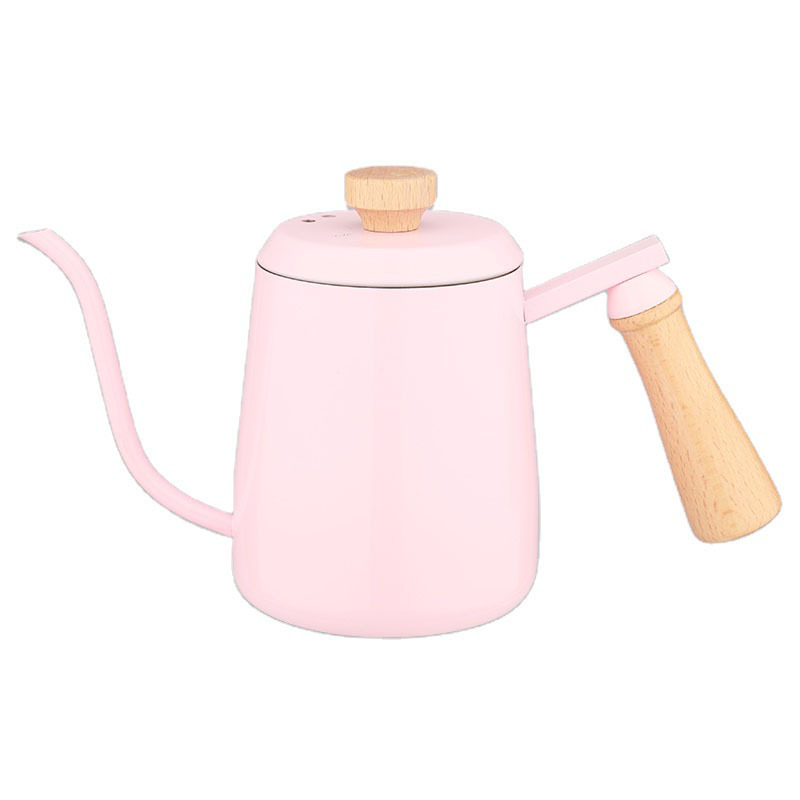 Wholesale 300ml Color Coating Stainless Turkish Drip Tea Hand Pour Goose neck Kettle Offices Arabic Coffee Pot With Handle