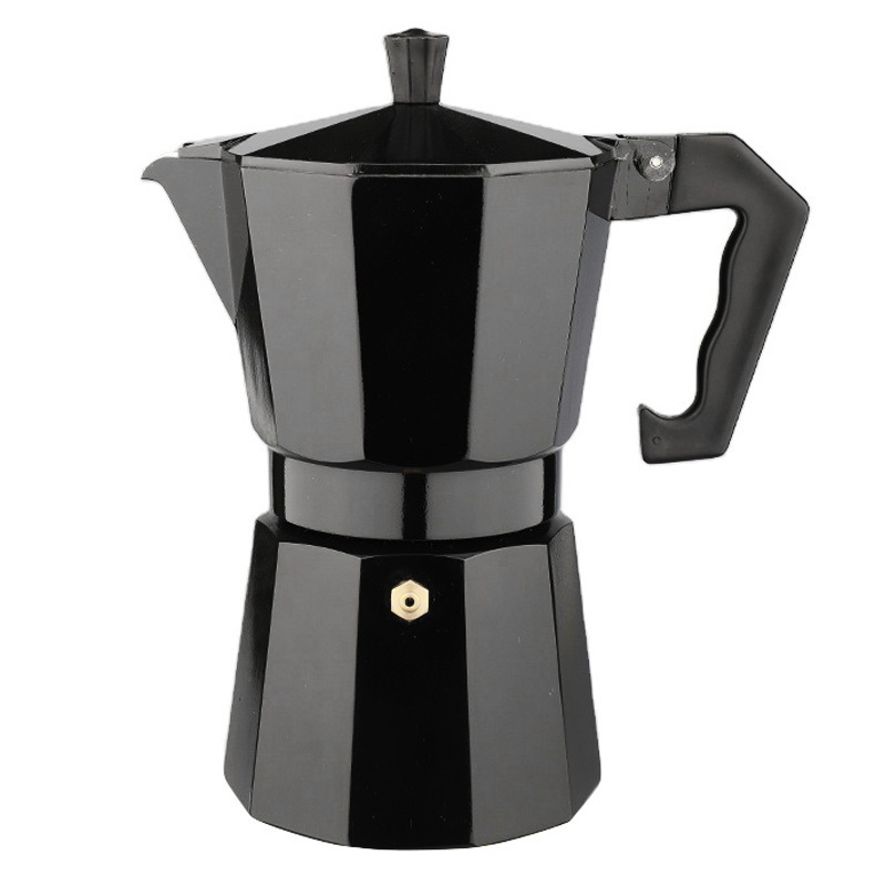 Moka pot aluminum New 6 Cups Design Eco Friendly 300ml Customize Body Metal OEM Espresso Moka Pot Coffee Maker