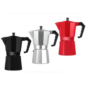 Bialetti Moka Cafetera Espresso Coffee Maker Pot 3 Cup Italy tea Aluminum moka pot set with Customize logo