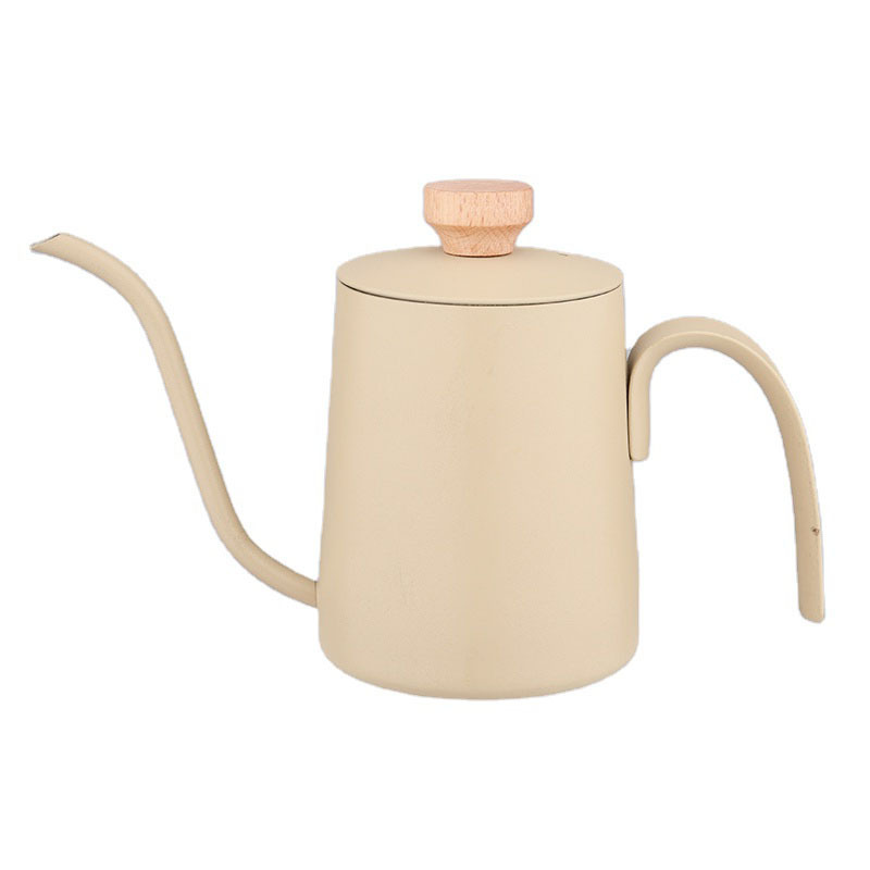 Wholesale 300ml Color Coating Stainless Turkish Drip Tea Hand Pour Goose neck Kettle Offices Arabic Coffee Pot With Handle