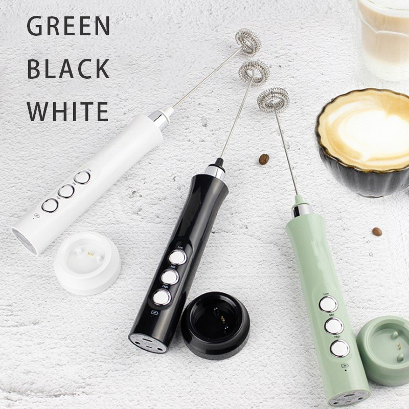 Portable Frother Rechargeable Stainless Steel Usb Milk Frother Handheld Automatic Coffee Stirrer Electric Milk Frother