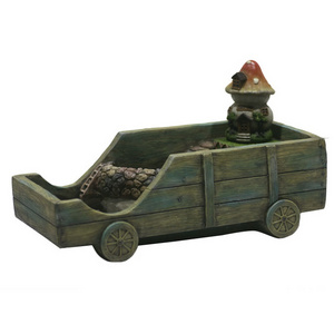 Decorative Car Shaped Resin Fairy Garden Flower Planter Pot