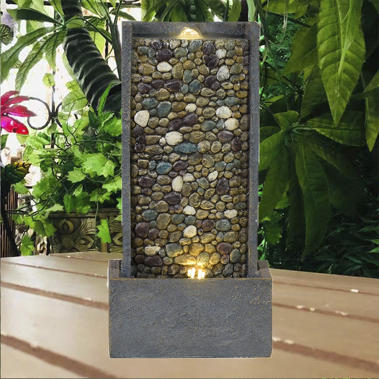 Polyresin JN200 Fontaine Water Fountains Indoor Outdoor Feng Shui Tabletop Water Fountain In Home