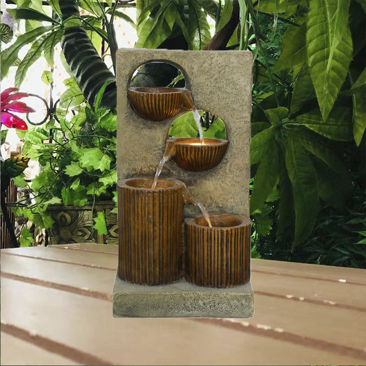 Resin JN200 Solar Powered Water Fountain Big Waterfall Molds