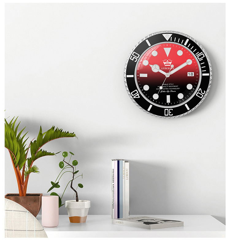 Clock Living Room Bedroom Atmospheric Fashion Decorative Calendar Green Luminous Mute Quartz Clock