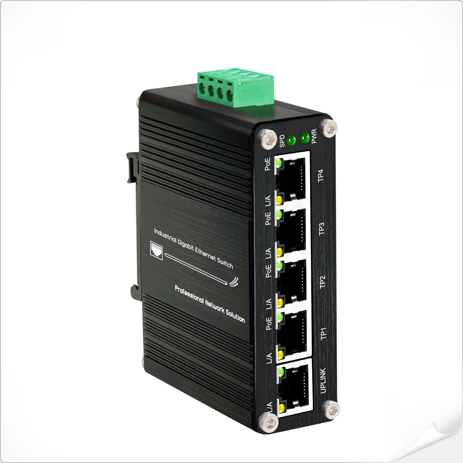 Plug-and-Play 5 Port 10/100/1000T Mini Industrial Passive Gigabit Switch with POE Network Switch