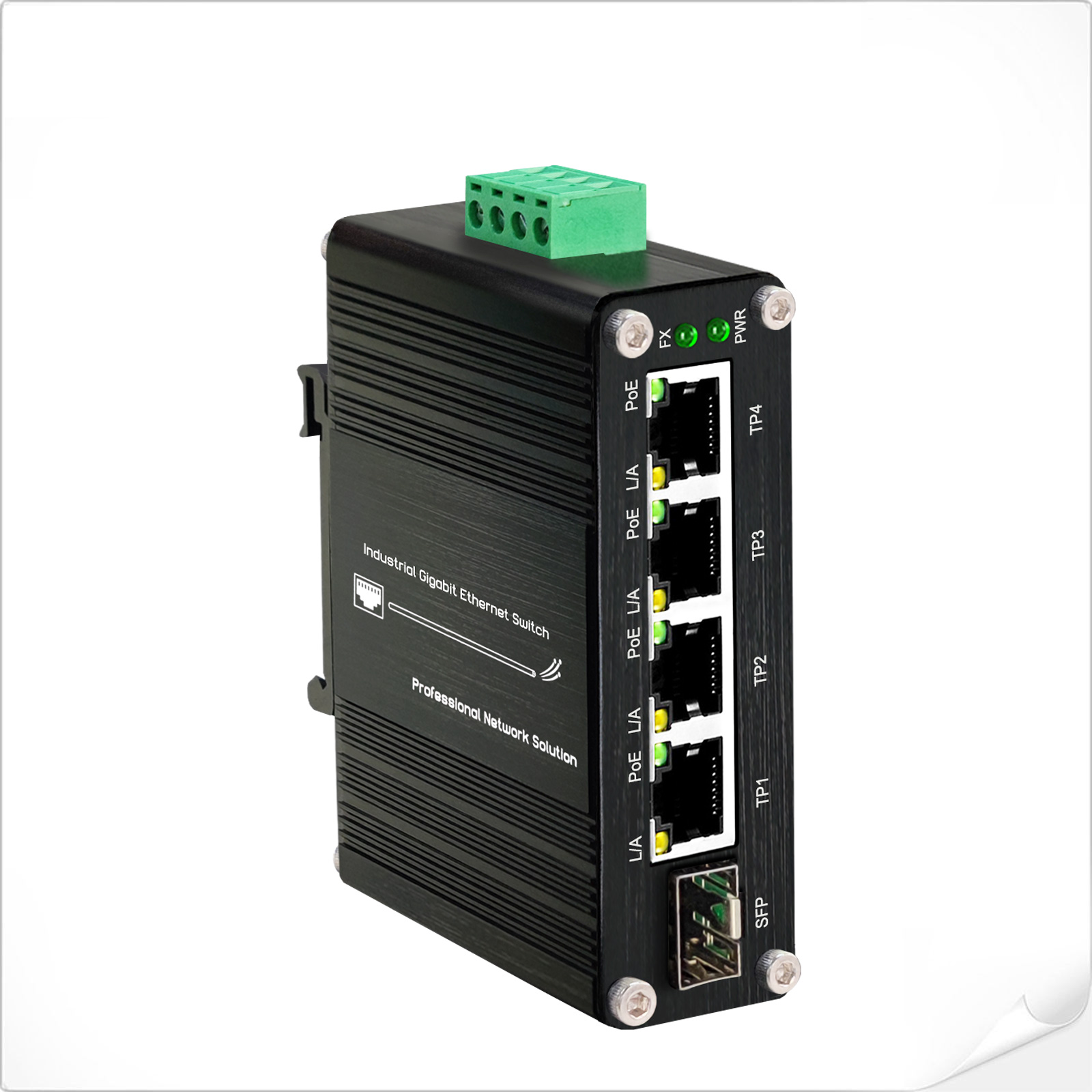 4-Port POE+1-Port 1000X SFP mit Mini Unmanaged PoE Gigabit Network Switch for Outdoor WiFi router