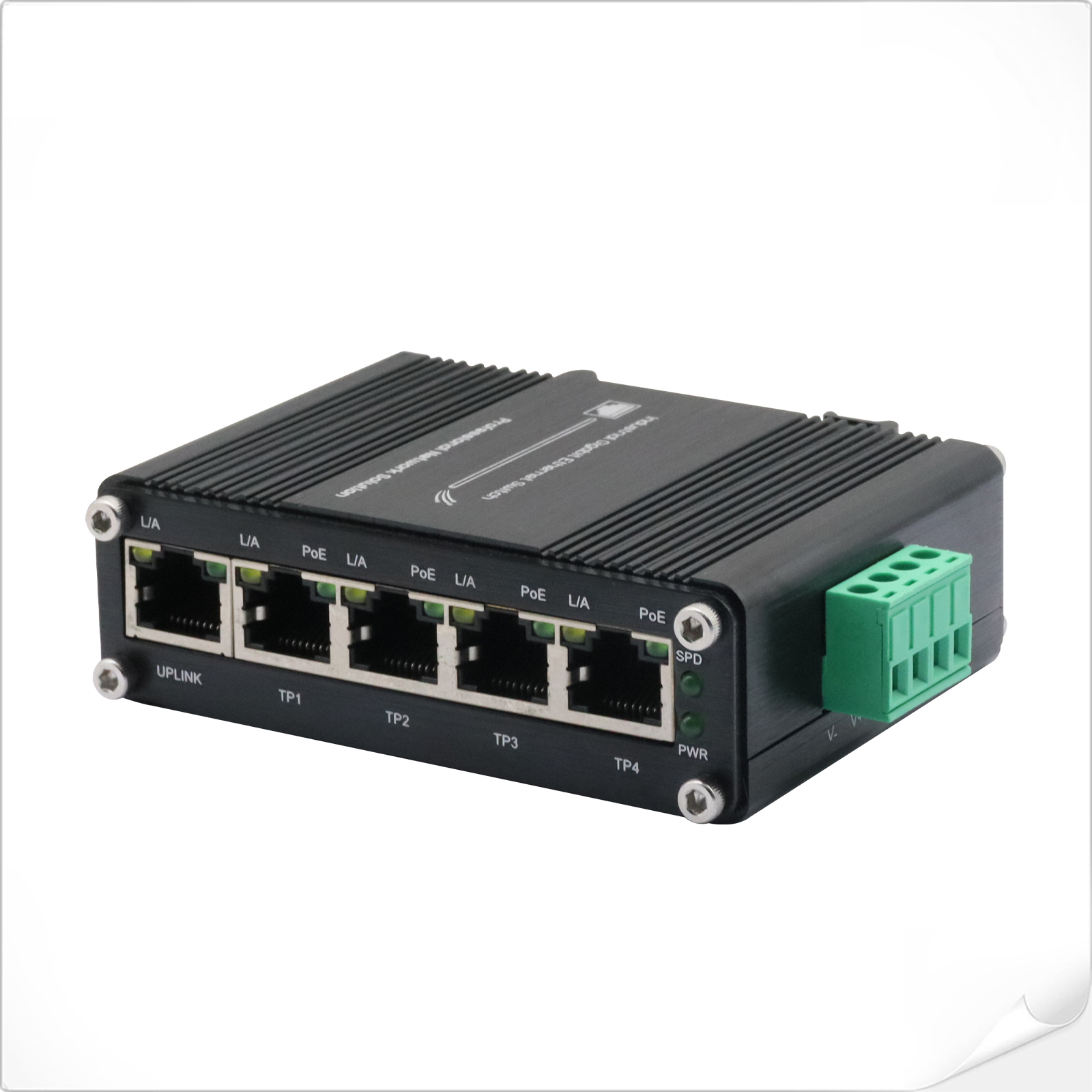 Plug-and-Play 5 Port 10/100/1000T Mini Industrial Passive Gigabit Switch with POE Network Switch