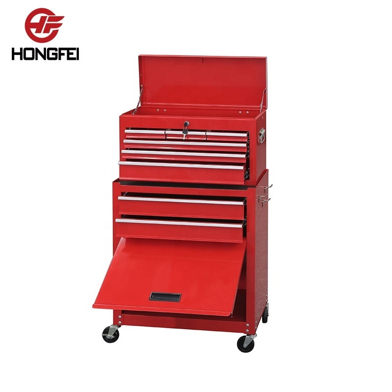 8 Drawer Heavy Duty Metal Rolling Workbench Mechanics Edge Full Waterproof Portable Tool Chest