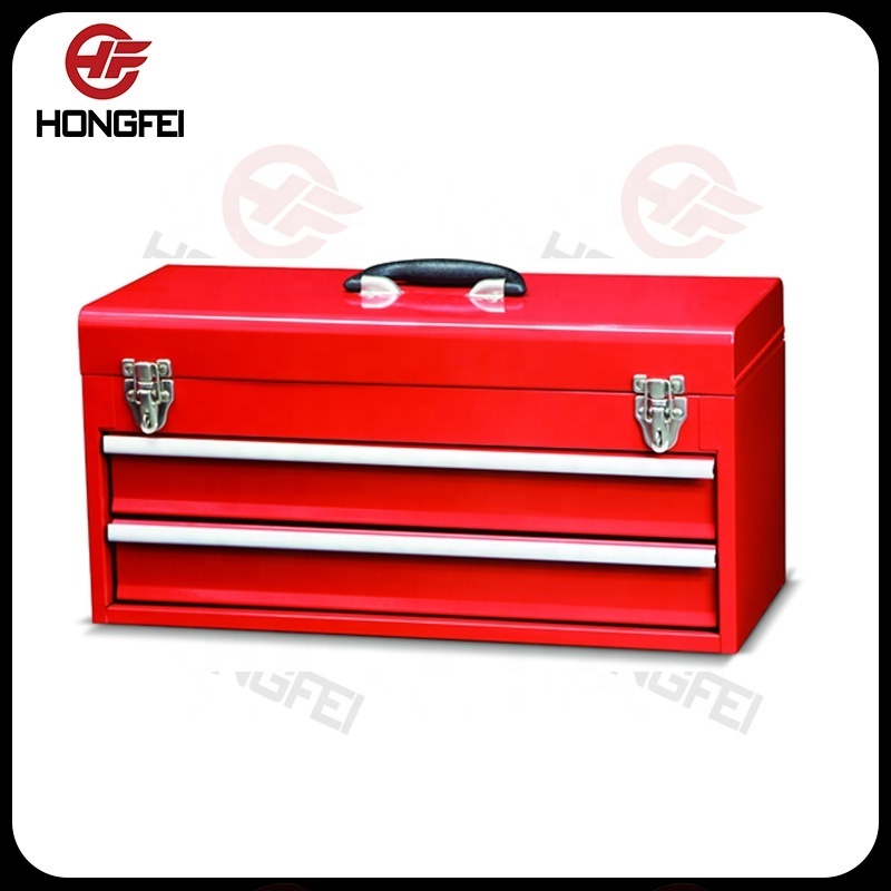 two drawers stainless steel tool box Iron portable tool box