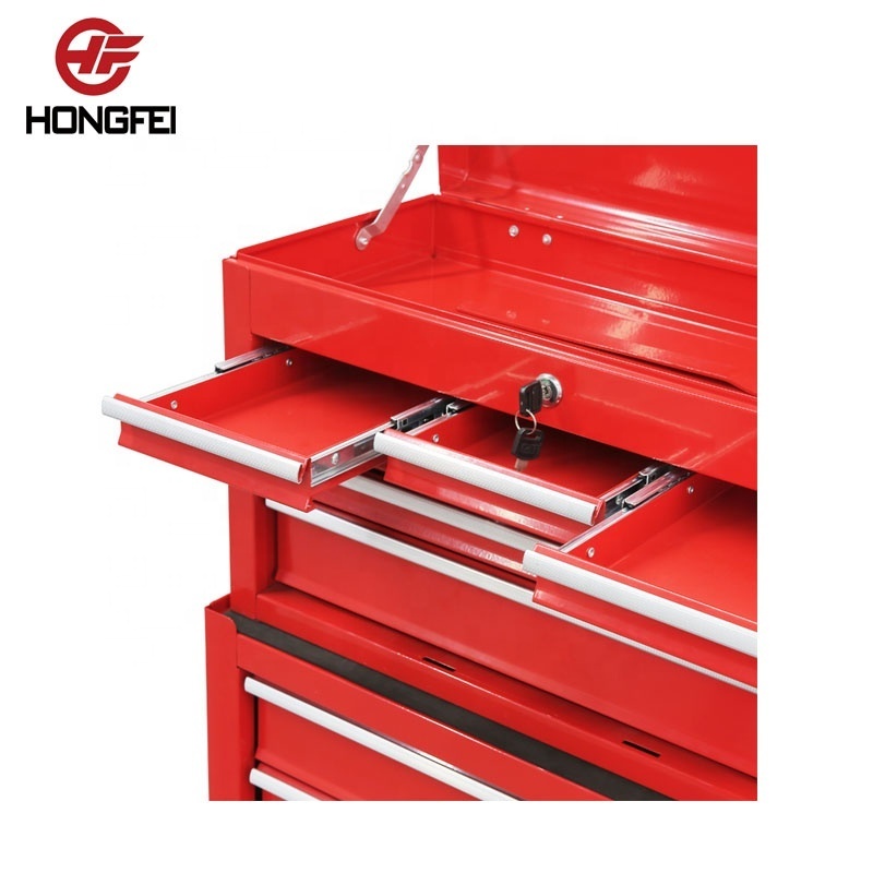 8 Drawer Heavy Duty Metal Rolling Workbench Mechanics Edge Full Waterproof Portable Tool Chest