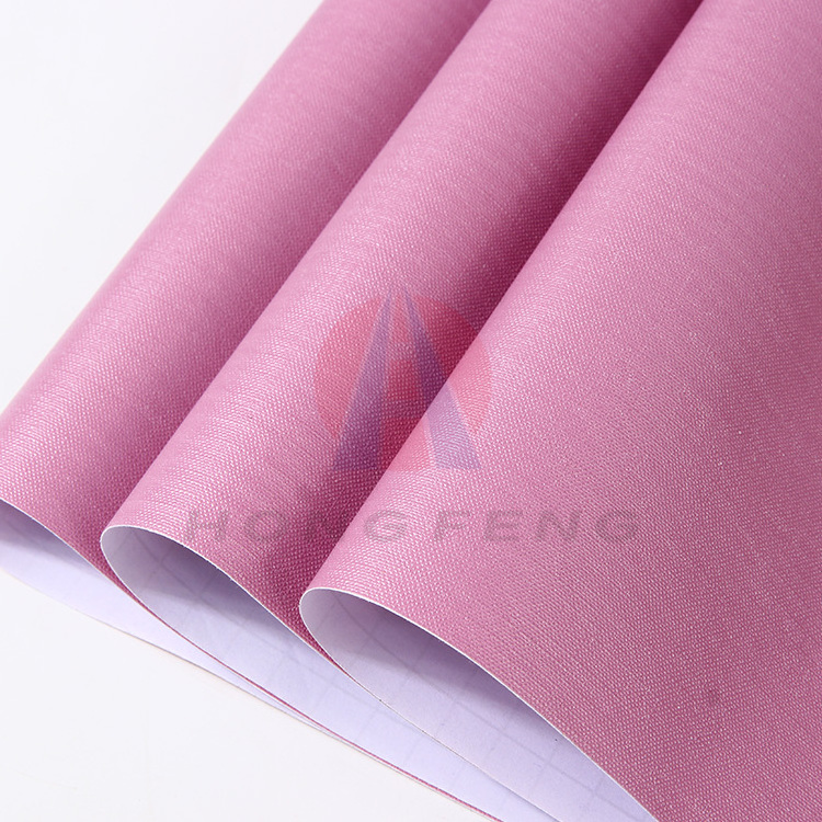 Solid pure color pink modern design 3d washable wallpaper for girl's room