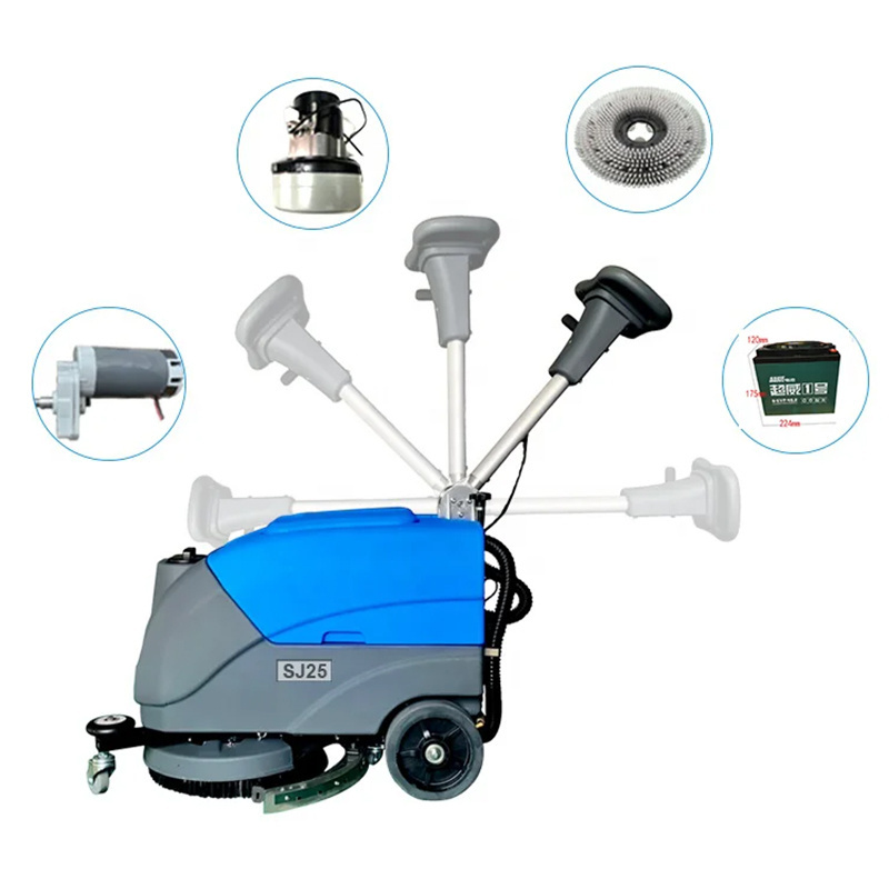 Factory Sale floor sweepers Commercial Hand Push floor scrubber machine Hotel Cleaning Multifunctional Electric floor Scrubber