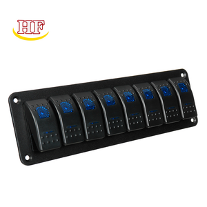 12V Marine Boat Bus 5 Pins ON OFF Toggle Switch Pre-wired 8 Gang Inline Housing Kit Rocker Switch Panel