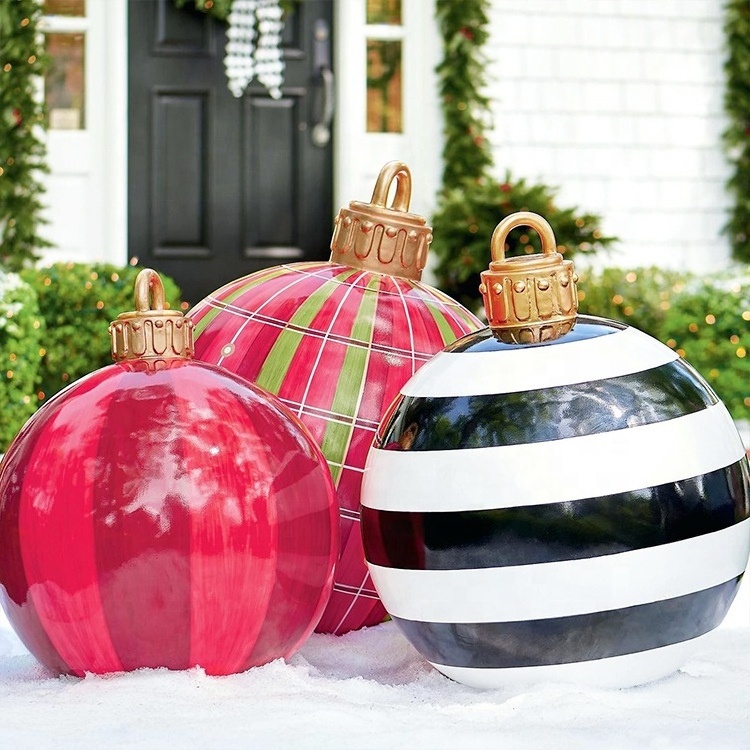 2021 New 60 Cm Christmas Ball Christmas Tree Decoration Outdoor Inflatable Toy Home Christmas Gift Ball