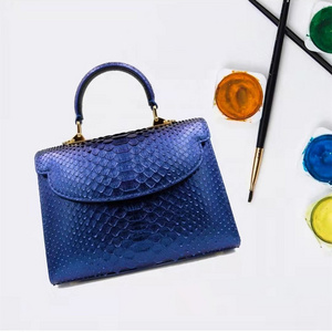 Hot sale snake skin designer mini hand bags, name brand purses and ladies handbags