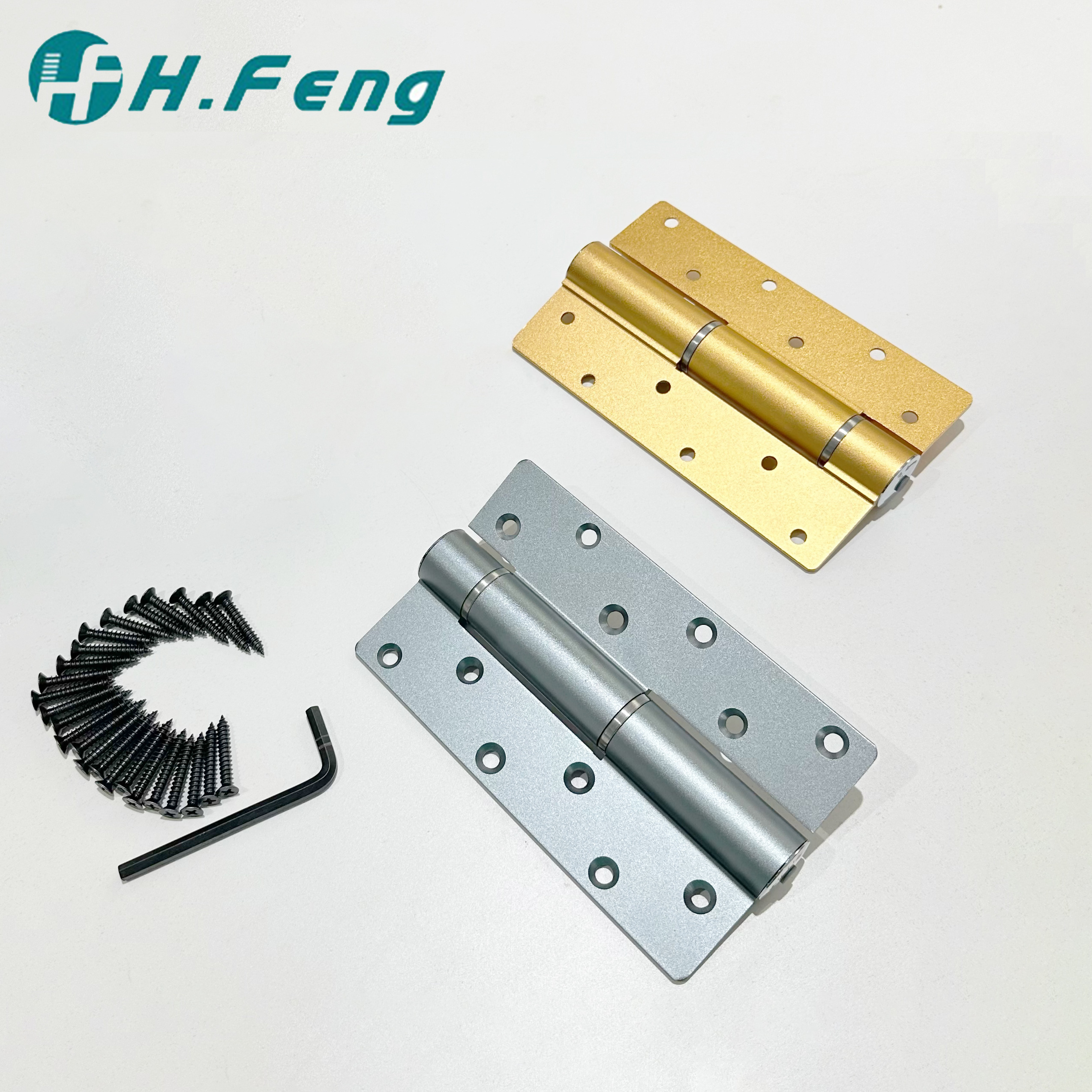 Wood Door Hardware Automatic Buffering Self Closing Hydraulic Door Hinges Aluminium Pivot Hinge