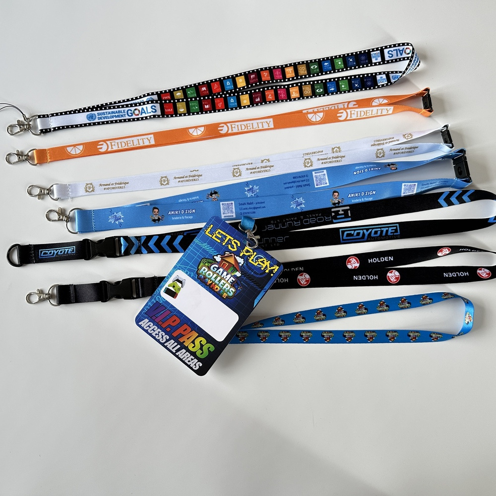 OEM Blank Sublimation Polyester Nylon Masking Lanyard Plain Medal Ribbon promotion Custom Logo Printed Lanyard