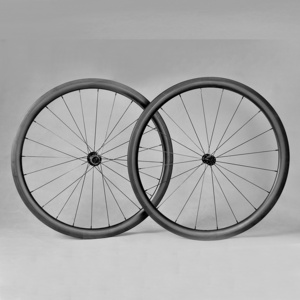 Light weight aero 40MM road bike carbon wheelset wide rim