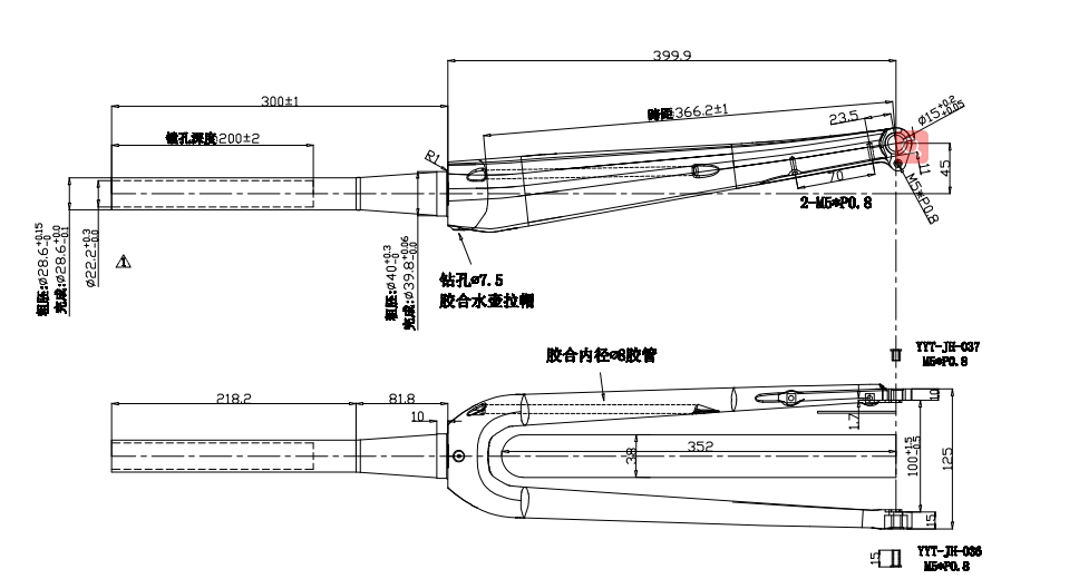 full carbon fiber thru axle flat mount 700C front fork 160mm for disc gravel bicycle frame