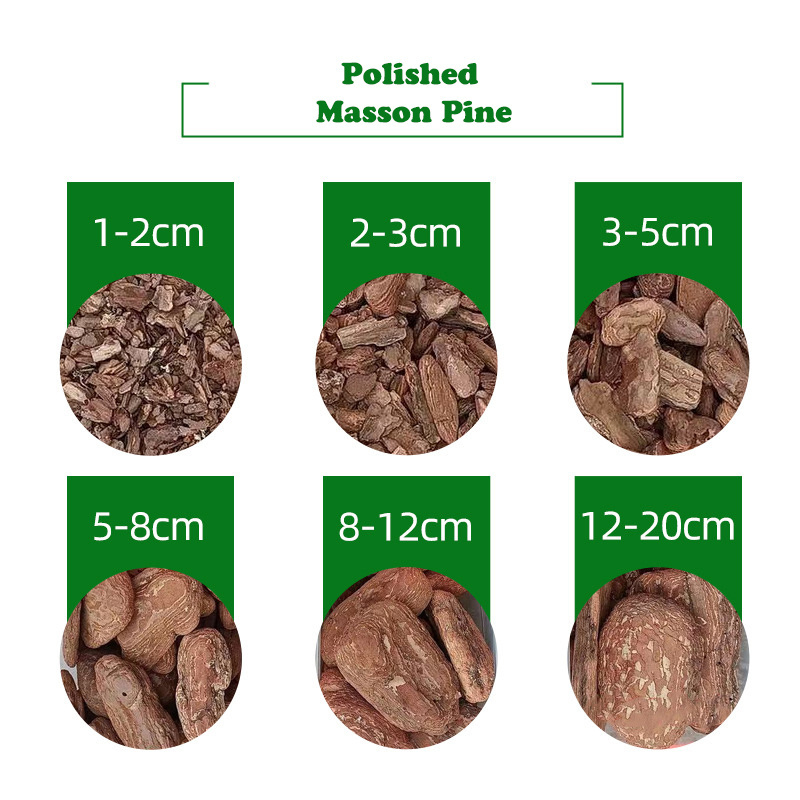 Garden landscape retain moisture organic pine tree wood bark covering pine bark mulch for mulching