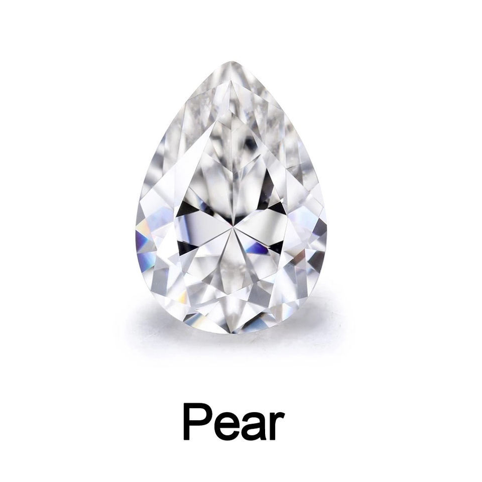 Wholesale Customized Moissanite Gemstones Shape Gemstone Buyers D White Color Pear Cut  Moissanite Loose