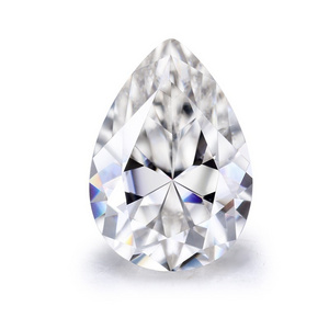 Wholesale Customized Moissanite Gemstones Shape Gemstone Buyers D White Color Pear Cut  Moissanite Loose