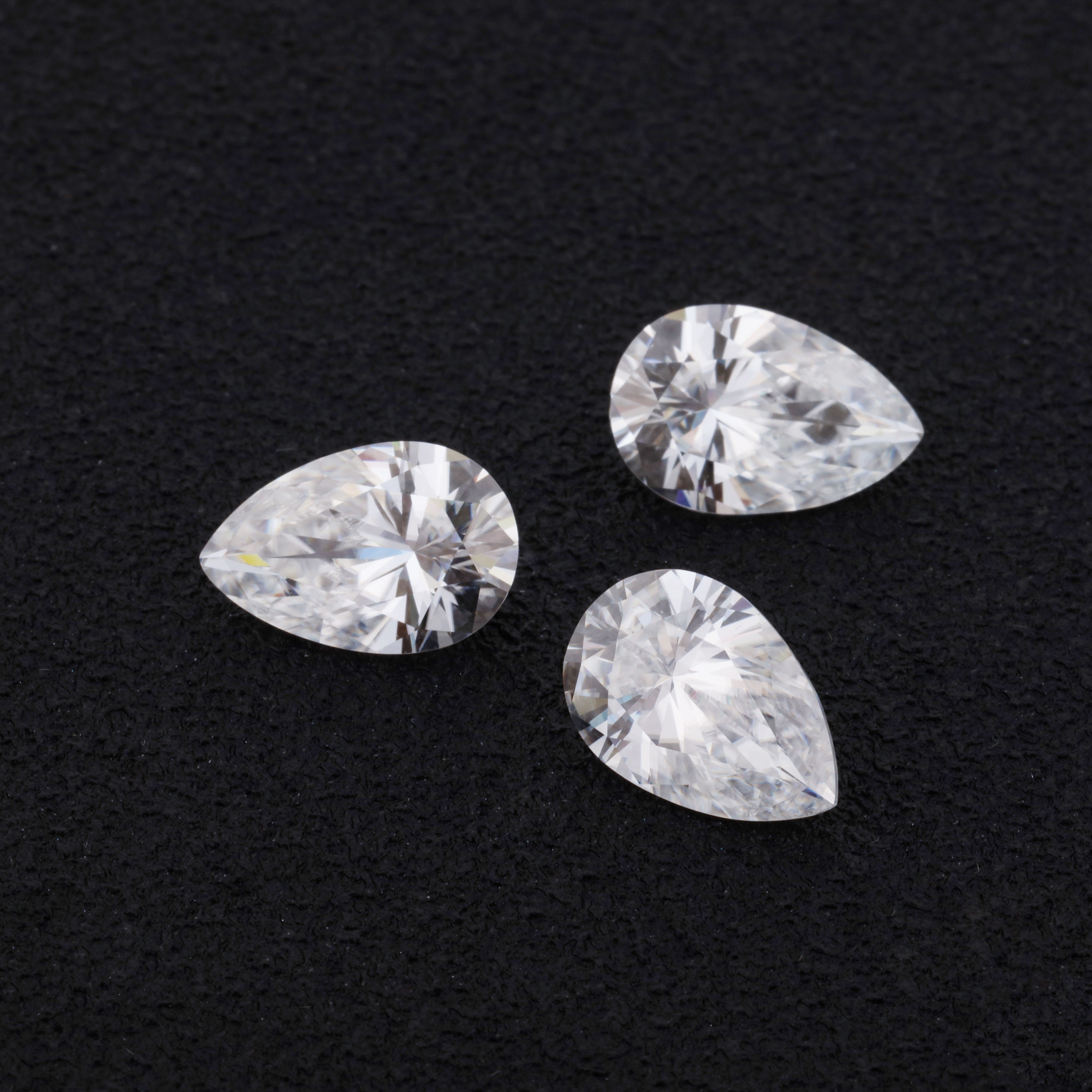 Wholesale Customized Moissanite Gemstones Shape Gemstone Buyers D White Color Pear Cut  Moissanite Loose