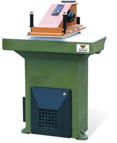 clicking swing arm cutting press for leather embossing