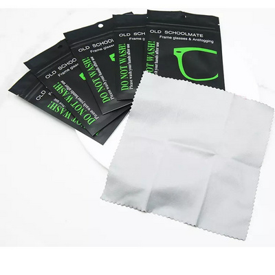 Custom Logo glasses Anti Nevoeiro culos cloth Anti-fog Spray Eyeglasses Cloth Lens Microfiber Cleaning Cloth for Glasses