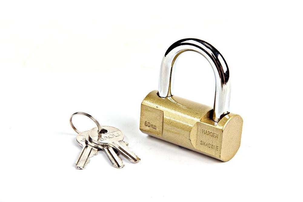 Anti acid keyed hammer type padlock bedroom door latch theftproof hammer padlocks with three keys