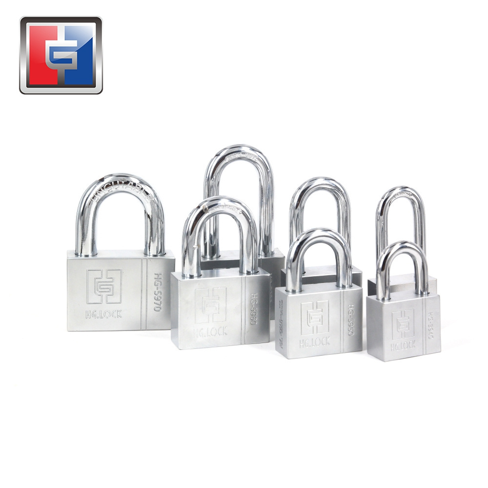 30mm 40mm 50mm 60mm master key steel door lock long shackle padlocks Anti-theft luggage padlock  with 4 keys