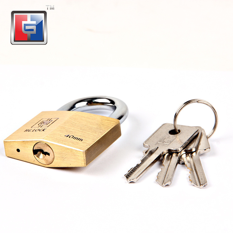 High quality and security brass padlock normal short shackle pad lock