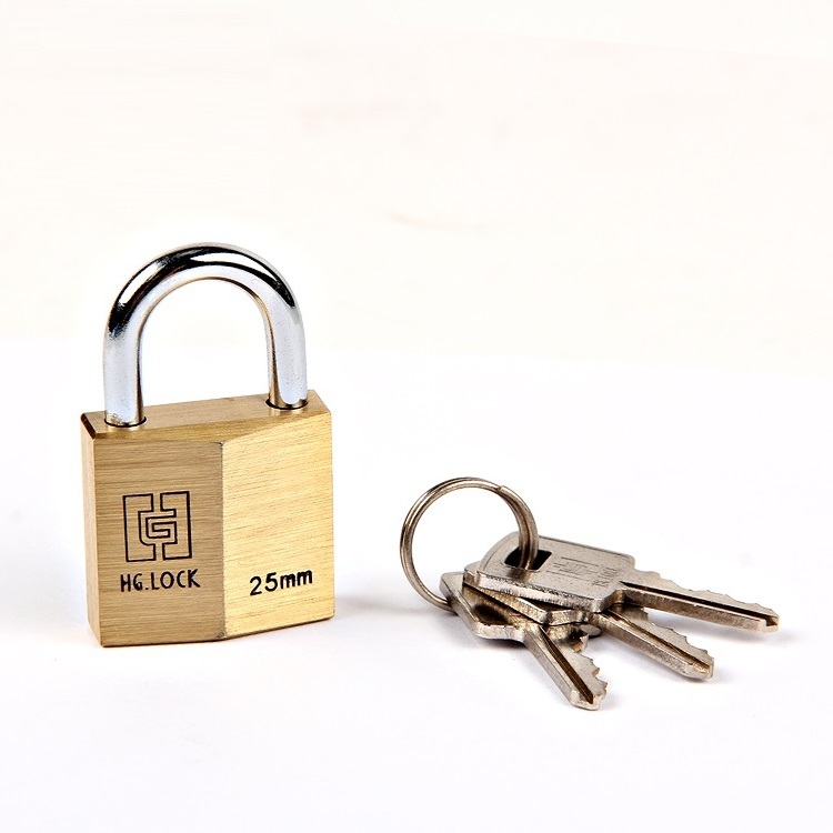 High quality and security brass padlock normal short shackle pad lock