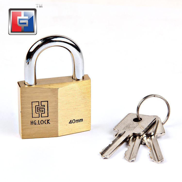 High quality and security brass padlock normal short shackle pad lock