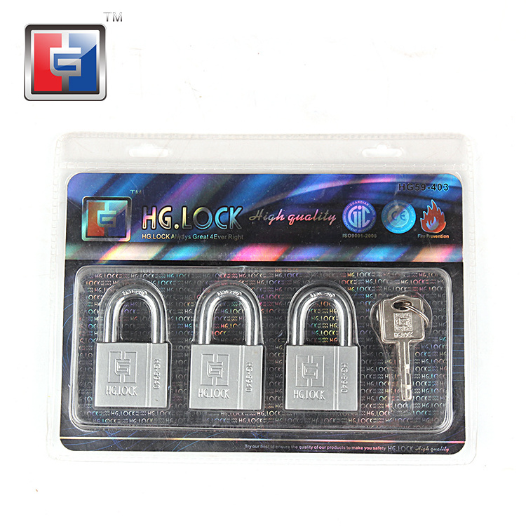 Safety lock exterior rust proof anti cut long neck shaft padlocks u-type metal solid low carbon steel padlock