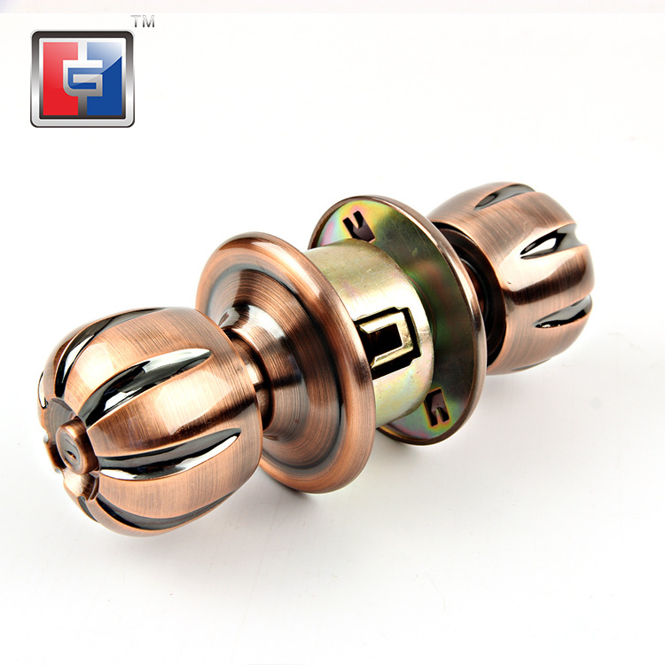 Manual popular double 304 polished stainless steel ball security cylindrical door knob lock