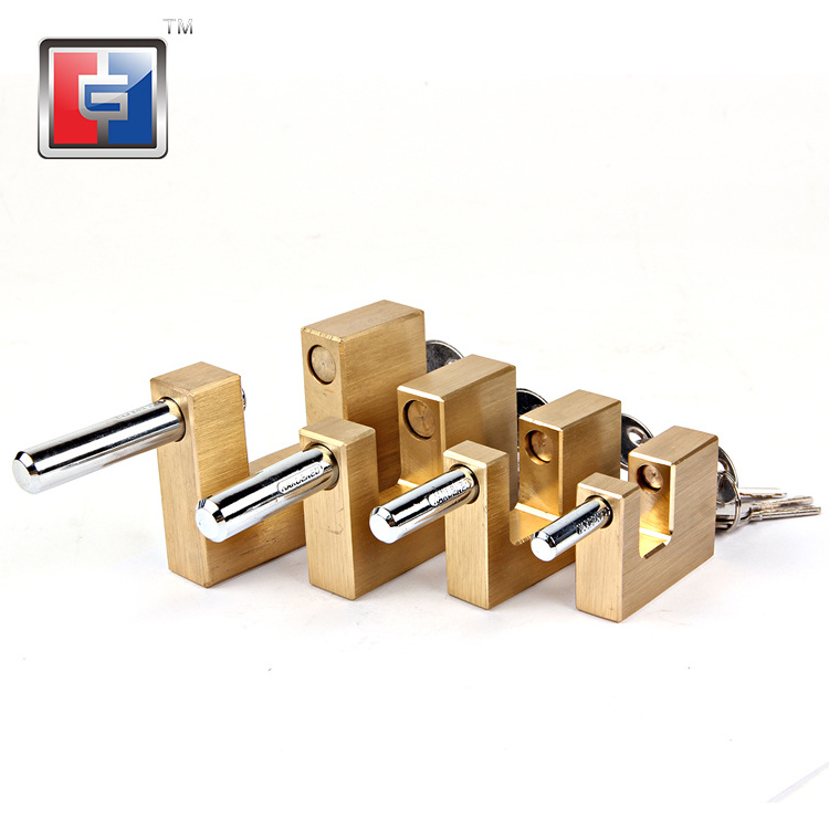 40 50 60 70 mm rectangular heavy duty  padlock locks rectangle anti saw heavy duty outdoor square brass padlock