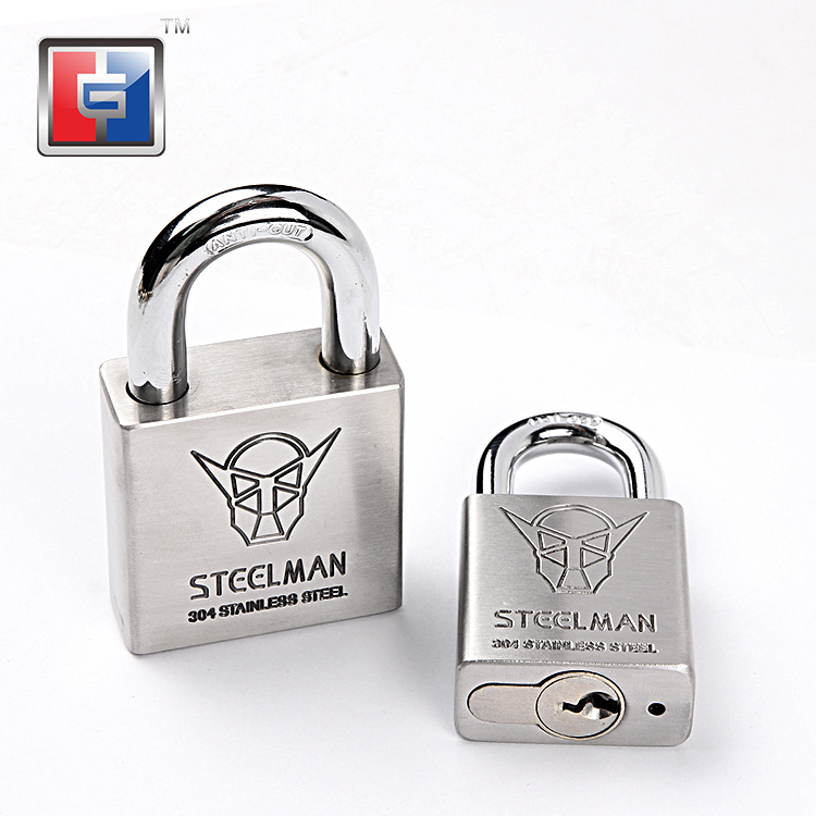 Short shackle metal stainless steel cabinet lock anti acid saw cut thief hammer gate stainless steel padlock