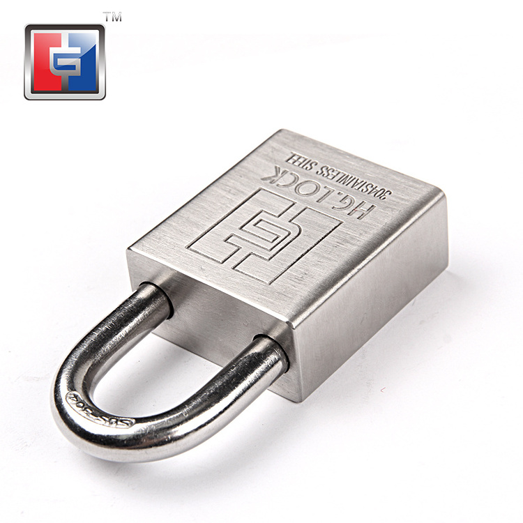 Small waterproof stainless steel lock gate high security rust proof metal short shackle small stainless steel padlock