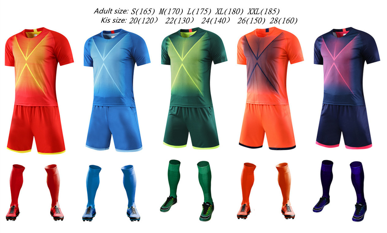 Custom logo dye sublimation printing soccer wears uniforms sportswear set Team Training Football Wear Soccer Jerseys