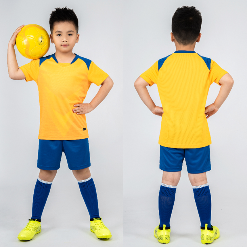 new Boys girls Soccer Jerseys Sets Football Kits kids youth Soccer Clothes Training Uniform football free socks