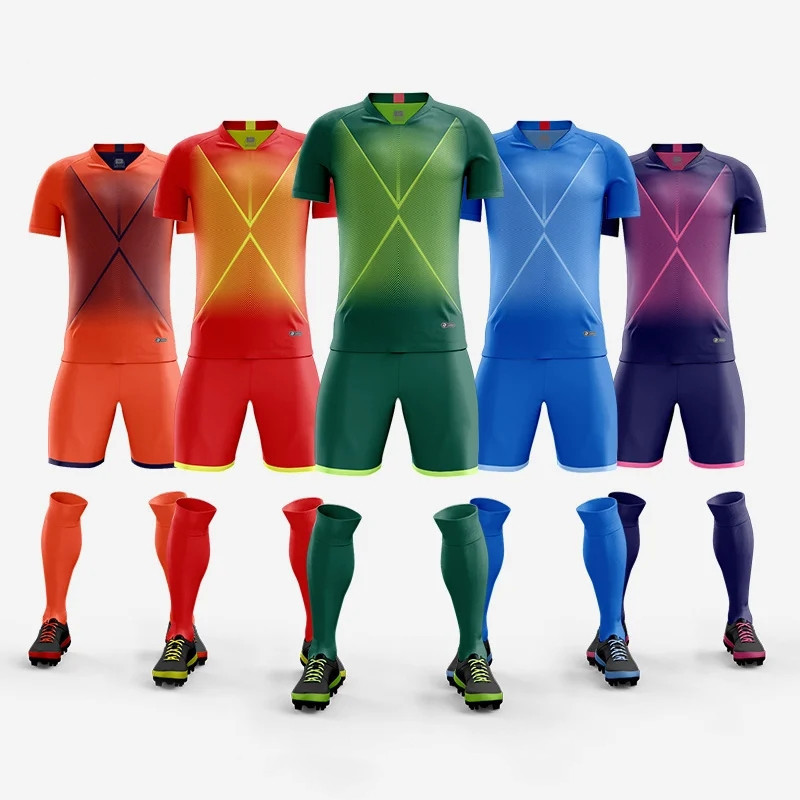 Custom logo dye sublimation printing soccer wears uniforms sportswear set Team Training Football Wear Soccer Jerseys