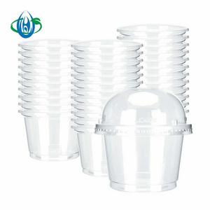 Clear Juice Cold Drink Bubble Tea Cup Cup Ice Cream Plastic Cup with Lid Transparent Recycled Plastic PET Beverage Recyclable