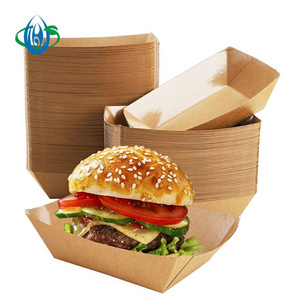 Eco Friendly,  Food Holder Trays 50 Pack. Compostable Kraft Paper Container for Diners, Concession Stands or Camping