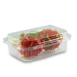 Disposable plastic fruit clamshell packing container clear Blister fresh food take away packaging box