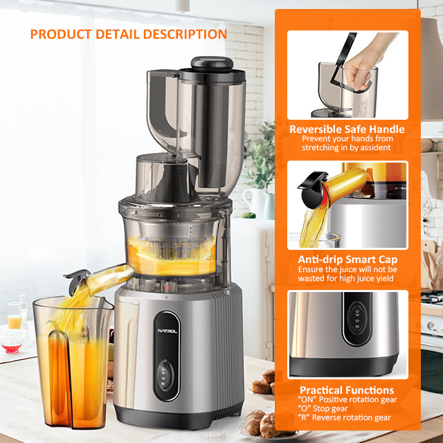 Manufacturer Langsamer Entsafter big mouth high juice yield juice maker cold press slow juicer