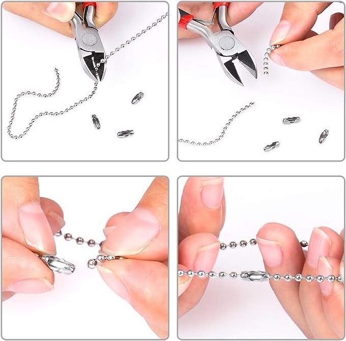 Stainless Steel Ball Chain Bead Ball Belt Chain for Jewelry Making